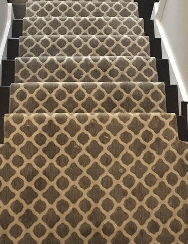 Patterned carpet on stairs in Carol Stream, IL from Superb Carpets, Inc.
