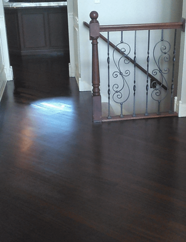 Hardwood flooring in a landing area in Glen Ellyn, IL from Superb Carpets, Inc.