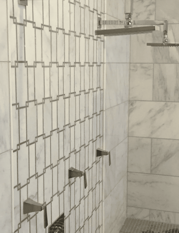 beautiful marble-walled shower in Carol Stream, IL from Superb Carpets, Inc.